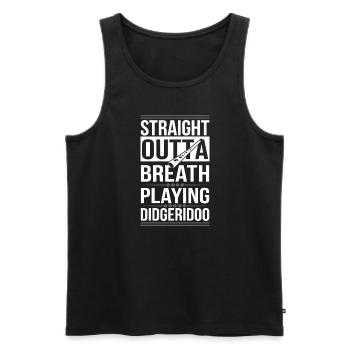 Didgeridoo Player Embracing Aboriginal Instrument - Männer Premium Bio Tank Top - Schwarz - Vorne - AI Model Male 178 light (178cm)