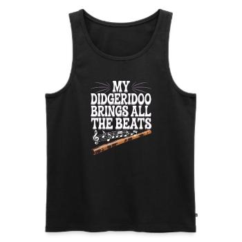 Didgeridoo Player Embracing Aboriginal Instrument - Männer Premium Bio Tank Top - Schwarz - Vorne - AI Model Male 178 light (178cm)