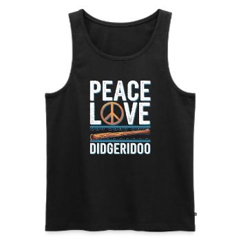 Didgeridoo Player Embracing Aboriginal Instrument - Männer Premium Bio Tank Top - Schwarz - Vorne - AI Model Male 178 light (178cm)