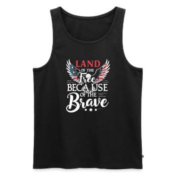 Honor Veterans Day with Patriotism and Military - Men's Premium Organic Tank Top - black - Front - AI Model Male 178 light (178cm)