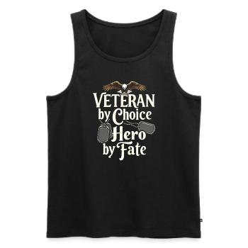 Honor Veterans Day with Patriotism and Military - Men's Premium Organic Tank Top - black - Front - AI Model Male 178 light (178cm)