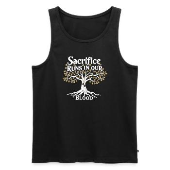 Honor Veterans Day with Patriotism and Military - Men's Premium Organic Tank Top - black - Front - AI Model Male 178 light (178cm)