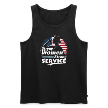 Honor Veterans Day with Patriotism and Military - Men's Premium Organic Tank Top - black - Front - AI Model Male 178 light (178cm)