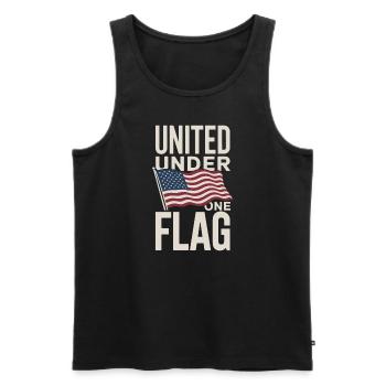 Honor Veterans Day with Patriotism and Military - Men's Premium Organic Tank Top - black - Front - AI Model Male 178 light (178cm)