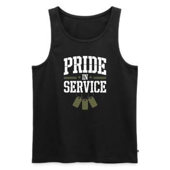 Honor Veterans Day with Patriotism and Military - Men's Premium Organic Tank Top - black - Front - AI Model Male 178 light (178cm)
