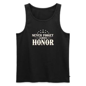 Honor Veterans Day with Patriotism and Military - Männer Premium Bio Tank Top - Schwarz - Vorne - AI Model Male 178 light (178cm)