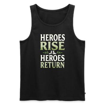 Honor Veterans Day with Patriotism and Military - Men's Premium Organic Tank Top - black - Front - AI Model Male 178 light (178cm)