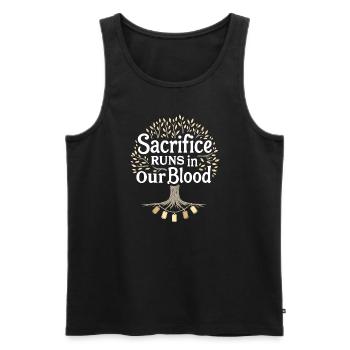 Honor Veterans Day with Patriotism and Military - Men's Premium Organic Tank Top - black - Front - Michal (187cm)