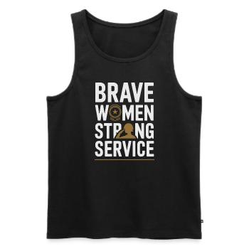 Honor Veterans Day with Patriotism and Military - Männer Premium Bio Tank Top - Schwarz - Vorne - Michal (187cm)