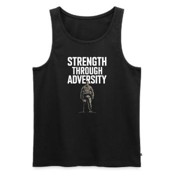 Honor Veterans Day with Patriotism and Military - Men's Premium Organic Tank Top - black - Front - AI Model Male 178 light (178cm)