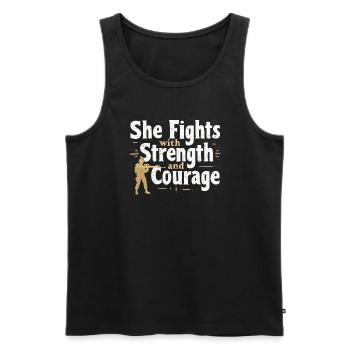 Honor Veterans Day with Patriotism and Military - Männer Premium Bio Tank Top - Schwarz - Vorne - AI Model Male 178 light (178cm)
