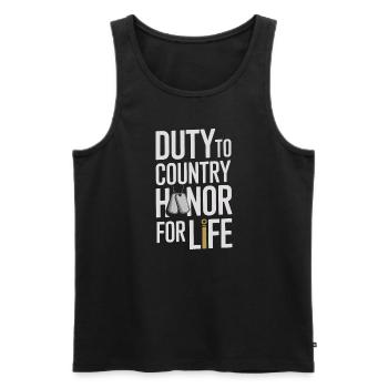 Honor Veterans Day with Patriotism and Military - Men's Premium Organic Tank Top - black - Front - AI Model Male 178 light (178cm)