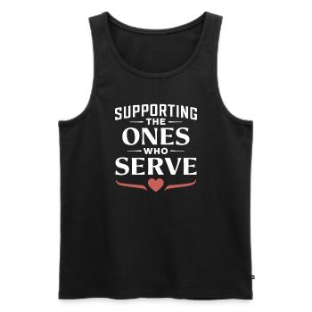 Honor Veterans Day with Patriotism and Military - Men's Premium Organic Tank Top - black - Front - AI Model Male 178 light (178cm)