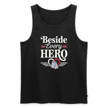 Honor Veterans Day with Patriotism and Military - Männer Premium Bio Tank Top - Schwarz - Vorne - AI Model Male 178 light (178cm)