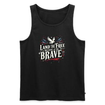 Honor Veterans Day with Patriotism and Military - Men's Premium Organic Tank Top - black - Front - AI Model Male 178 light (178cm)