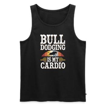 Rodeo Clown Entertainer Bull Riding And Rodeo - Men's Premium Organic Tank Top - black - Front - AI Model Male 178 light (178cm)