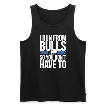 Rodeo Clown Entertainer Bull Riding And Rodeo - Men's Premium Organic Tank Top - black - Front - AI Model Male 178 light (178cm)