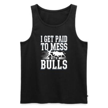 Rodeo Clown Entertainer Bull Riding And Rodeo - Men's Premium Organic Tank Top - black - Front - AI Model Male 178 light (178cm)