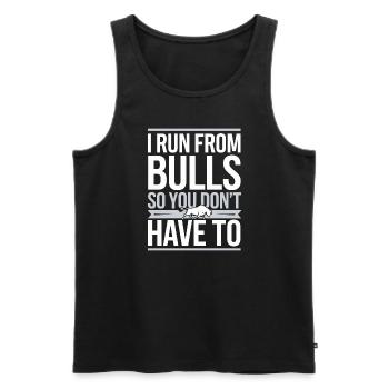 Rodeo Clown Entertainer Bull Riding And Rodeo - Men's Premium Organic Tank Top - black - Front - AI Model Male 178 light (178cm)