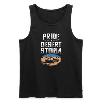 Honor of Gulf War veterans with national pride and - Men's Premium Organic Tank Top - black - Front - Michal (187cm)