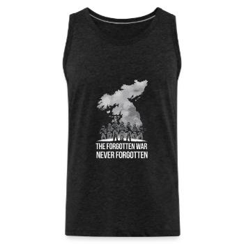 Korean War Veteran Honor and Recognition - Men's Premium Organic Tank Top - charcoal grey - Front - Alexander (188cm)