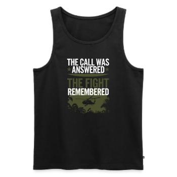 Honor the Vietnam veterans with patriotism and - Men's Premium Organic Tank Top - black - Front - Michal (187cm)