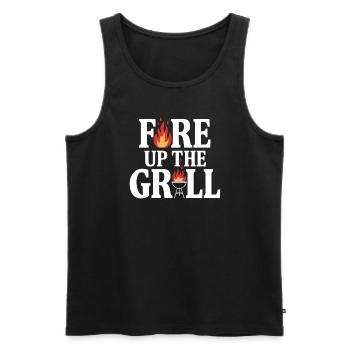 Grillmaster BBQ König Sommergrillen Liebhaber - Männer Premium Bio Tank Top - Schwarz - Vorne - Michal (187cm)