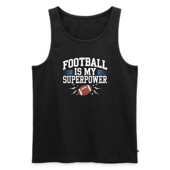 L’heure de l’atterrissage pour les fans de football et - Débardeur bio Premium Homme - noir - Devant - Michal (187cm)