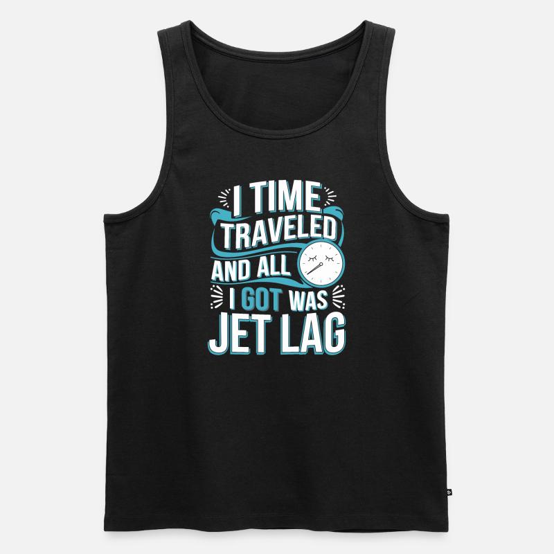 Zeitreise-sci-fi-enthusiast Und Zeitmaschine - Männer Premium Bio Tank Top - Schwarz