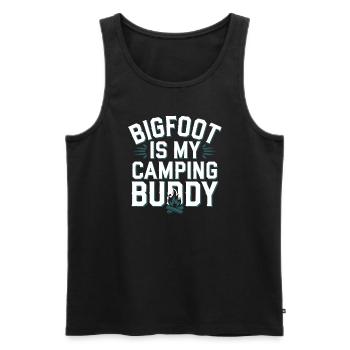 Bigfoot Believer Sasquatch Cryptid Forest Creature - Men's Premium Organic Tank Top - black - Front - Michal (187cm)