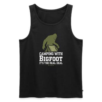 Bigfoot Believer Sasquatch Cryptid Forest Creature - Men's Premium Organic Tank Top - black - Front - Michal (187cm)
