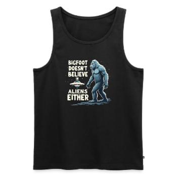 Bigfoot Believer Sasquatch Cryptid Forest Creature - Men's Premium Organic Tank Top - black - Front - Michal (187cm)