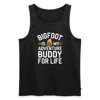 Bigfoot Believer Sasquatch Cryptid Forest Creature - Men's Premium Organic Tank Top - black - Front - Michal (187cm)