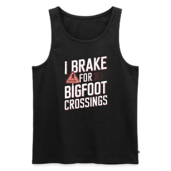 Bigfoot Believer Sasquatch Cryptid Forest Creature - Men's Premium Organic Tank Top - black - Front - Michal (187cm)