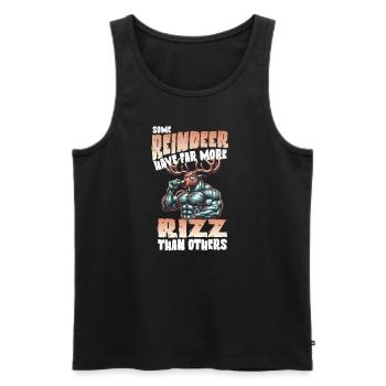 Einige Rentiere Haben Mehr Rizz - Männer Premium Bio Tank Top - Schwarz - Vorne - AI Model Male 178 light (178cm)