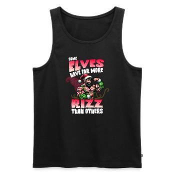 Weihnachtselfen Mit Mehr Rizz Kultur - Männer Premium Bio Tank Top - Schwarz - Vorne - AI Model Male 178 light (178cm)