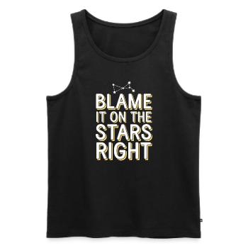 Astrologie-skeptiker: Kritisches Denken - Männer Premium Bio Tank Top - Schwarz - Vorne - AI Model Male 178 light (178cm)