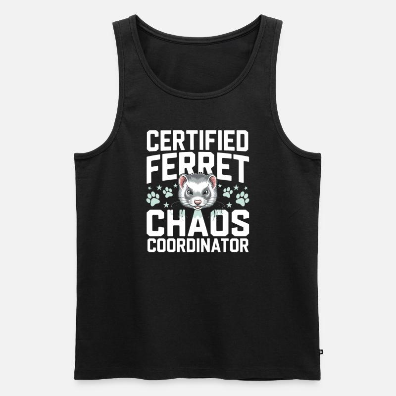 Frettchenbesitzer, Frettchenliebhaber, Süßes - Männer Premium Bio Tank Top - Schwarz