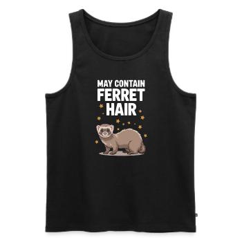 Propriétaire de furet, Amateur de furets, Bonbons - Débardeur bio Premium Homme - noir - Devant - AI Model Male 178 light (178cm)