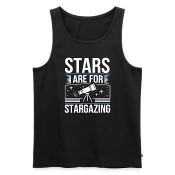 Astrologie-skeptiker: Kritisches Denken - Männer Premium Bio Tank Top - Schwarz - Vorne - AI Model Male 178 light (178cm)