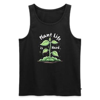 Plant Parent Black Thumb Funny Plant Care Struggle - Männer Premium Bio Tank Top - Schwarz - Vorne - Michal (187cm)
