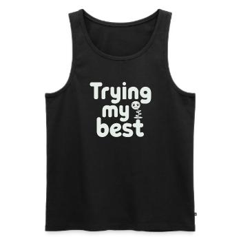 Plant Parent Black Thumb Funny Plant Care Struggle - Men's Premium Organic Tank Top - black - Front - Michal (187cm)