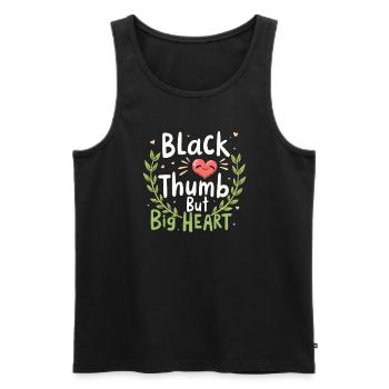 Plant Parent Black Thumb Funny Plant Care Struggle - Men's Premium Organic Tank Top - black - Front - Michal (187cm)