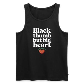 Plant Parent Black Thumb Funny Plant Care Struggle - Men's Premium Organic Tank Top - black - Front - Michal (187cm)