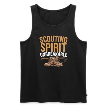 Scout Guide Camping Adventure Boy Girl Scout - Men's Premium Organic Tank Top - black - Front - Michal (187cm)