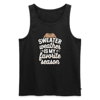 Winter Cozy Culture Warme Decken Hot Cocoa - Männer Premium Bio Tank Top - Schwarz - Vorne - Michal (187cm)