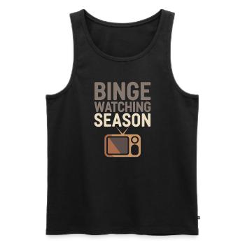 Winter Cozy Culture Warme Decken Hot Cocoa - Männer Premium Bio Tank Top - Schwarz - Vorne - Michal (187cm)