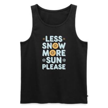 Winter-mürrisch-kälte-wetter-beschwerden - Männer Premium Bio Tank Top - Schwarz - Vorne - Michal (187cm)