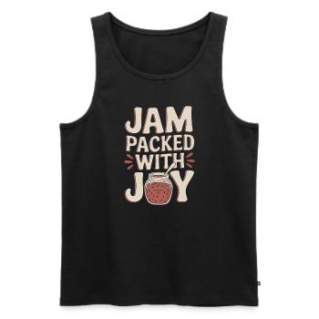 Preserving homemade food - Men's Premium Organic Tank Top - black - Front - AI Model Male 178 light (178cm)