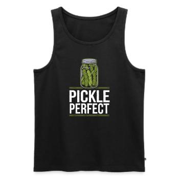 Preserving homemade food - Men's Premium Organic Tank Top - black - Front - AI Model Male 178 light (178cm)
